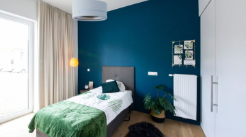 Slaapkamer met Nobi lamp